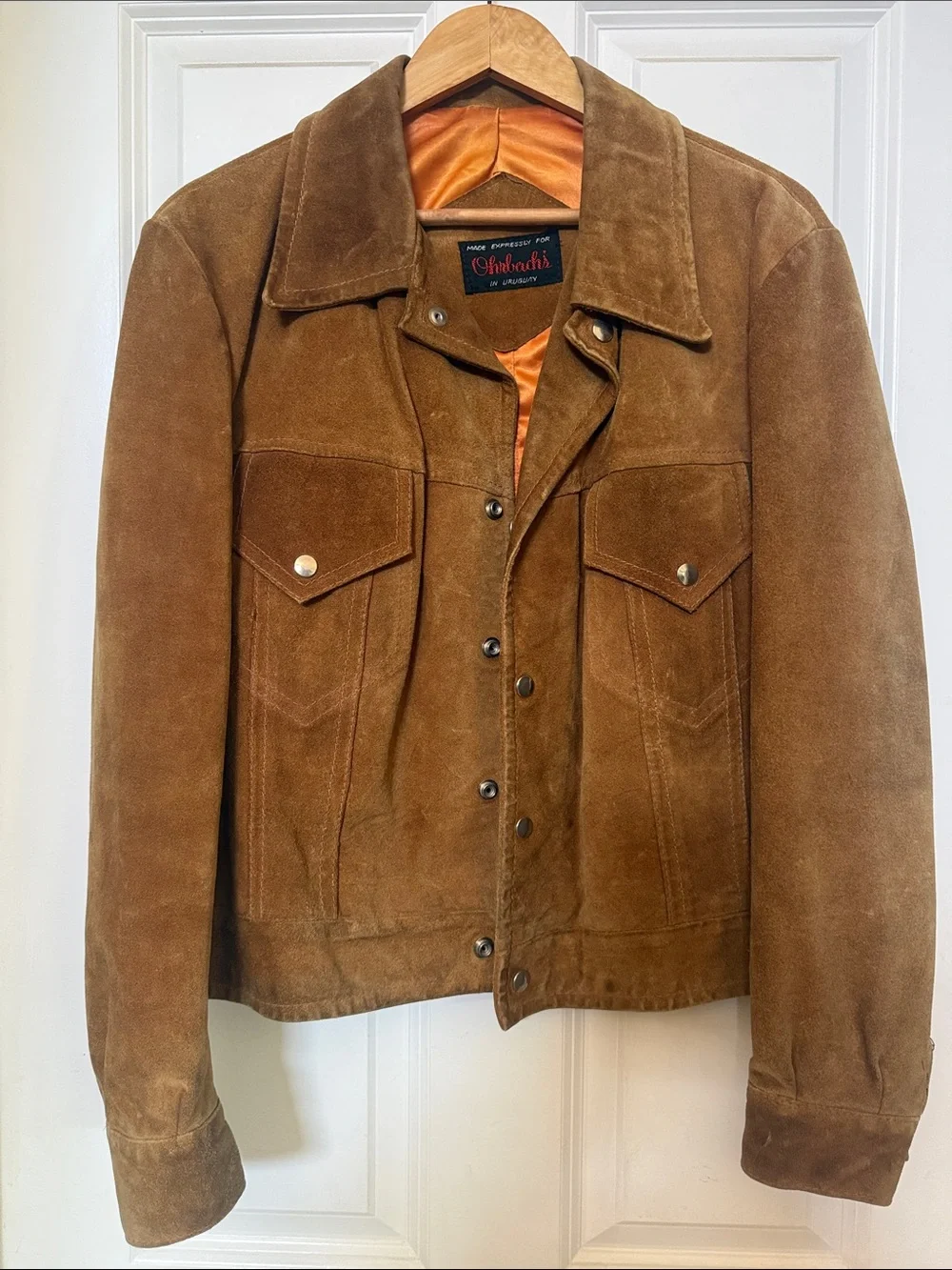 Vintage made for Orbachs Suede Bomber motorcycle Jacket